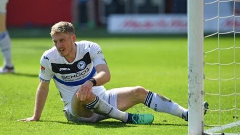 Fabian Klos kam mit Arminia Bielefeld nicht über ein Remis gegen Sandhausen hinaus