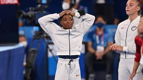 Turn-Star Simone Biles bracht den Wettkampf im US-Team ab