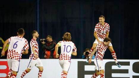 Kroatien jubelt über den Sieg in den WM-Playoffs gegen Griechenland
