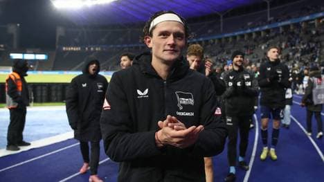 Fabian Reese freut sich über einen weiteren Sieg von Hertha BSC