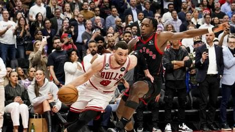Zach LaVine (l.) war Matchwinner für die Bulls beim Weiterkommen gegen die Raptors