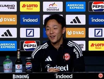 Keita Kosugi könnte als Japaner bei Eintracht Frankfurt eine Tradition fortführen. Dabei zeigt sich der Neuzugang bei seiner Vorstellung bereits bestens mit dem hessischen Dialekt vertraut.