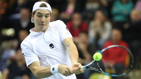 Jan-Lennard Struff im Einsatz im Davis Cup