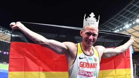 Zehnkämpfer Arthur Abele landete bei der Leichtathletik-EM auf Platz eins
