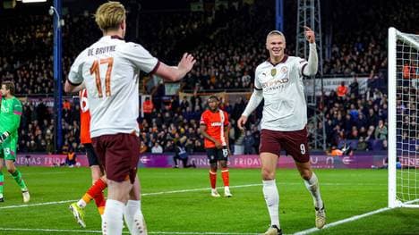 Erling Haaland und Kevin De Bruyne glänzten gegen Luton Town