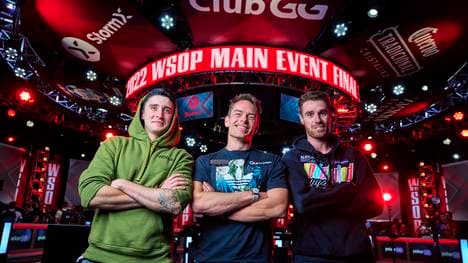 Die letzten drei Spieler im Main Event