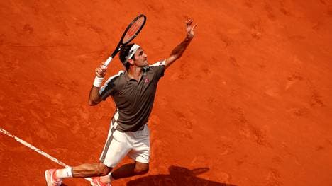 2019 French Open - Day Ten Roger Federer legt nach der Regenunterbrechung auch wieder los