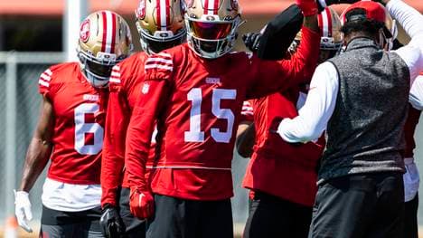 Receiver Jauan Jennings (15) könnte für die San Francisco 49ers doch noch zum NFL-Start auflaufen