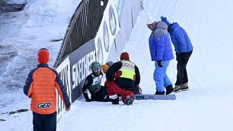 Wendelin Thannheimer nach dem Sturz in Lahti 