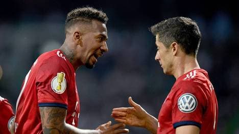 Jerome Boateng (l.) und Robert Lewandowski (r.) spielten beim FC Bayern zusammen