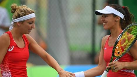 Martina Hingis (r.) steht mit Timea Bacsinszky im Finale