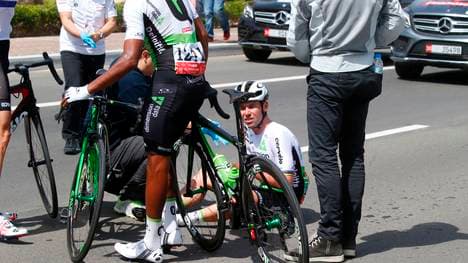 Mark Cavendish stürtze auch bei der Abu Dhabi Tour im Februar
