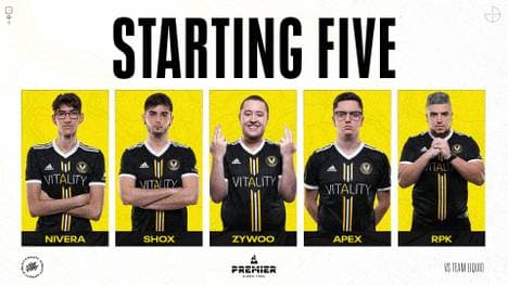 Das war die Starting Five von Team Vitality gegen Team Liquid bei BLAST 