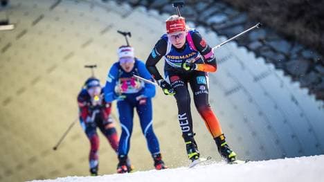 Julia Tannheimer kämpft mit der deutschen Staffel um eine gute Platzierung