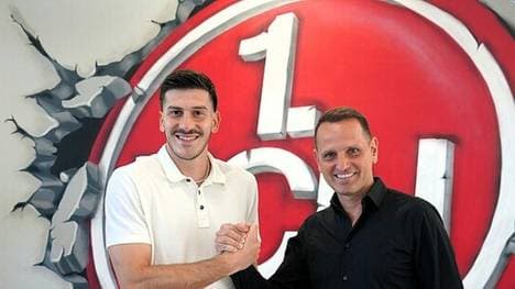 Lotschoschwili (l.) mit Sportchef Chatzialexiou