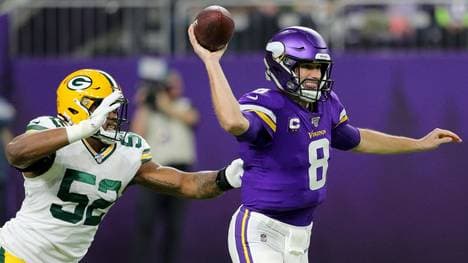 Quarterback Kirk Cousins (r.) von den Minnesota Vikings hat vor dem Coronavirus keinerlei Angst