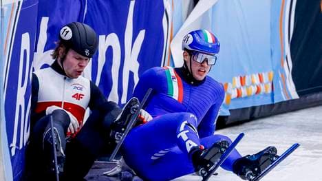 Lorenzo Previtali und Michal Niewinski sorgten bei der Shorttrack-EM für eine Schrecksekunde