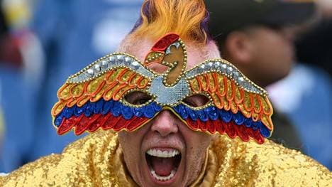 Die Fans sind heiß - hier der Kolumbianer "El Cole"