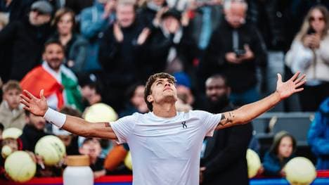 Flavio Cobolli nach seinem Sieg im Halbfinale