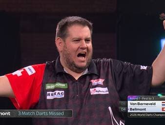 Darts-Legende Raymond van Barneveld scheitert bei der Darts-WM bereits in der ersten Runde. Sein Kontrahent Stefan Bellmont schreibt Schweizer Dartsgeschichte.