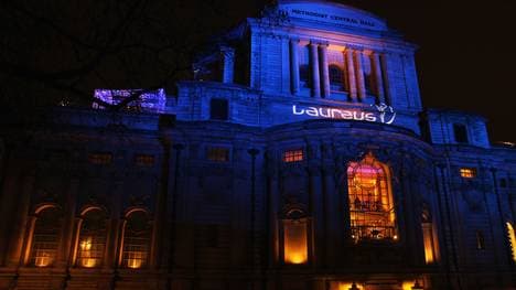 Das Logo des Laureus Sports Awards in London