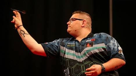 Der deutsche Darts-Spieler René Eidams
