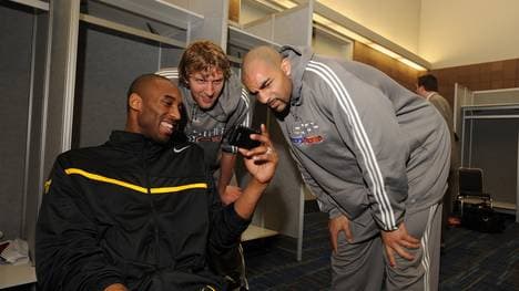 Kobe Bryant-Dirk Nowitzki-Carlos Boozer-All-Star Game 2008-Kabine