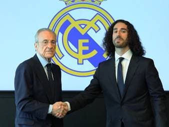 Marc Cucurella ist bei Real Madrid angekommen. Zwei Jahre nach dem umstrittenen Handspiel im EM-Viertelfinale gegen Deutschland wird der Spanier nun im Santiago Bernabéu vorgestellt.
