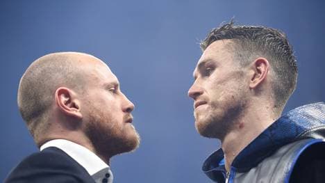 Callum Smith (r.) und Georges Groves kämpfen in Dschidda um den Titel