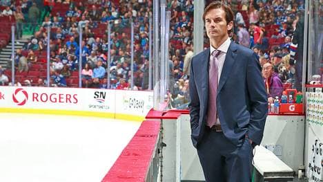 Dallas Eakins Edmonton Oilers Bande leere Bank
