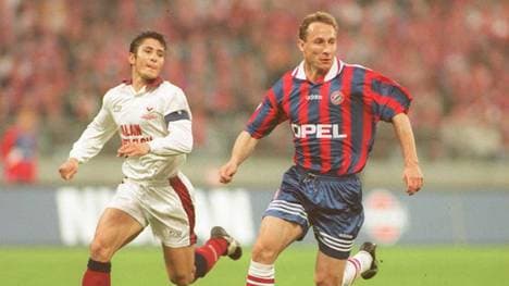 Jean-Pierre Papin (re.) spielte zwei Jahre lang für den FC Bayern München