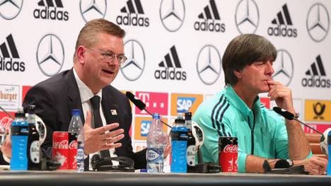 Reinhard Grindel hatte vor dem Spiel gegen Südkorea Joachim Löw eine Jobgarantie ausgesprochen