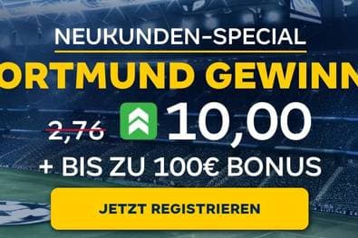 Merkur Bets Quotenboost: 10er Quote für BVB-Sieg gegen Inter Mailand am 28.01.