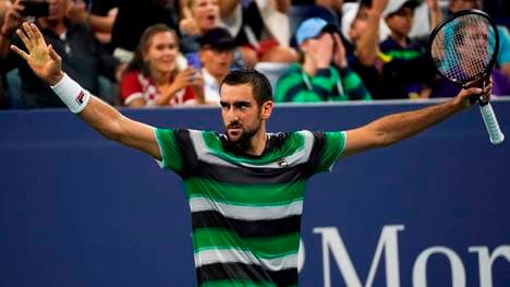 Marin Cilic steht nach einer extremen Nachtschicht im Achtelfinale der US Open