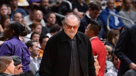 Ein berühmter Anblick: Jack Nicholson in der ersten Reihe bei den Lakers.