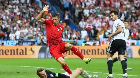 Die deutsche Nationalmannschaft spielte bei der EM gegen Polen remis
