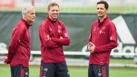 Bayerns Trainertrio rund um Cheftrainer Julian Nagelsmann versteht sich gut