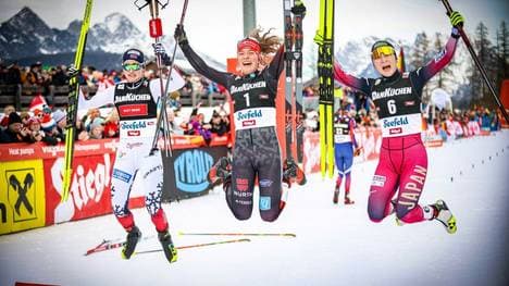 Ganz oben: Nathalie Armbruster (M.)