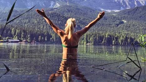 Schöner Urlaub: Miriam Gössner im Juli dieses Jahres