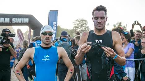 Mainova IRONMAN European Championship: Patrick Lange (l.) und Jan Frodeno werden auch bei der Ironman-EM in Frankfurt zu erbitterten Kontrahenten