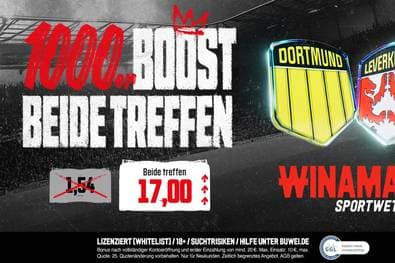 Borussia Dortmund gegen Bayer Leverkusen Quotenboost bei Winamax – 11.04.
