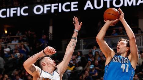 Dirk Nowitzki erzielte gegen die Nuggets 30 Punkte
