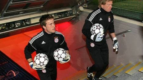 Michael Rensing (l.) wurde einst Nachfolger von Oliver Kahn (r.) im Bayern-Tor