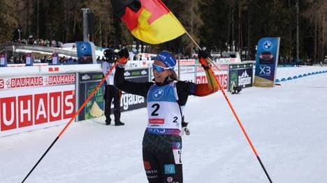 Franziska Preuß könnte nach ihrem WM-Titel auch den Gesamtweltcup im Biathlon gewinnen