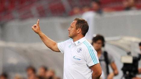 Andre Breitenreiter bei seinem ersten Spiel für den FC Schalke 04