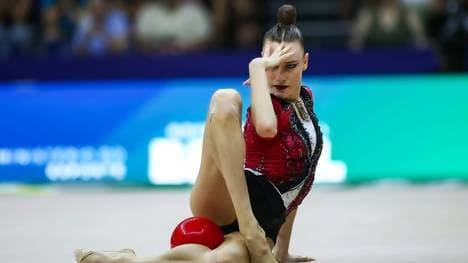 Darja Varfolomeev beim Mehrkampffinale am Freitag