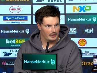 Otto Stange war ein halbes Jahr an die SV Elversberg ausgeliehen und feierte gegen Leverkusen sein Comeback beim Hamburger SV. Trainer Merlin Polzin lobt den Youngster.