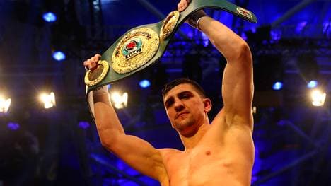 Marco Huck nach seinem WM-Kampf im Cruisergewicht gegen Ola Afolabi