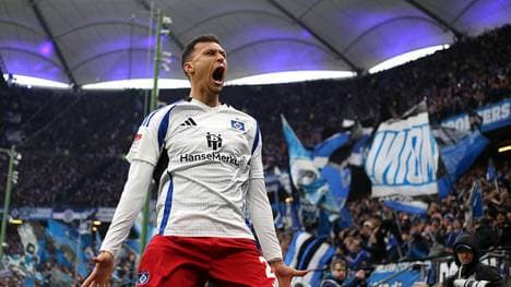 Davie Selke trifft mit dem HSV auf seinen Ex-Verein