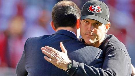 Jim Harbaugh-San Francisco 49ers-NFL-Jed York-Umarmung